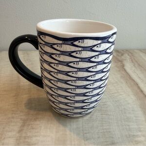 Sardine Run Jersey Pottery Blue and White Mug
